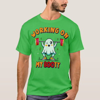 Werken aan Mijn Booty Boy Grappige Halloween Gym G T-shirt