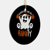Werken aan Mijn Booty Halloween Gym Ghost Pun Gewi Keramisch Ornament (Rechts)