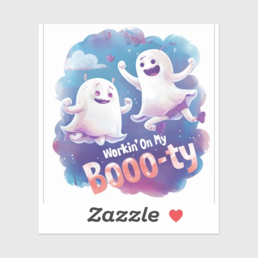 Werken aan mijn booty sticker (Vel)