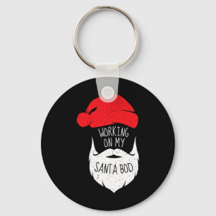 Werken aan mijn Kerstman Bod Christmas Dad Bod Sleutelhanger