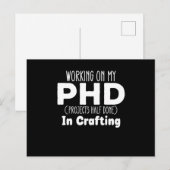 Werken aan mijn PHD-projecten half af in crafting Briefkaart (Voorkant / Achterkant)