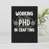 Werken aan mijn PhD projecten half gedaan in craft Kaart (Staand voorkant)