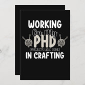 Werken aan mijn PhD projecten half gedaan in craft Kaart (Voorkant / Achterkant)