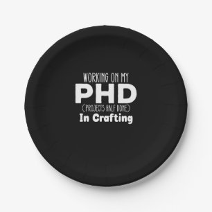Werken aan mijn PHD-projecten half voltooid in cra Papieren Bordje