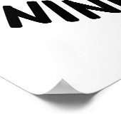 Werken aan negen frietjes grappige frietjes woords poster (Hoek)