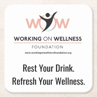 Werken aan Wellness Foundation Beschermende Onderz Kartonnen Onderzetters
