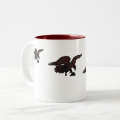 Werken als een roofadelaar tweekleurige koffiemok (Voorkant links)