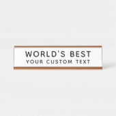 Werken Beste aangepaste zwart en wit Bureau Naambordje (Voorkant)