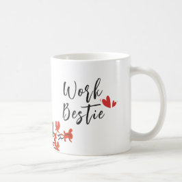 Werken Bestie Gift voor Medewerker Twee vogelrode  Koffiemok