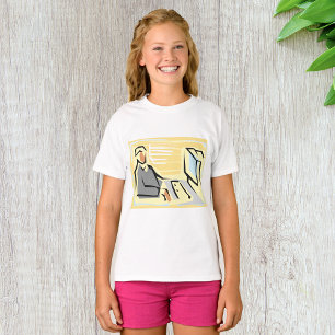 Werken bij computermeisjes t-shirt