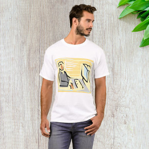 Werken bij een computer Mannen T-shirt