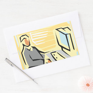 Werken bij een computer Stickers