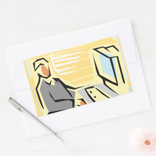 Werken bij een computer Stickers