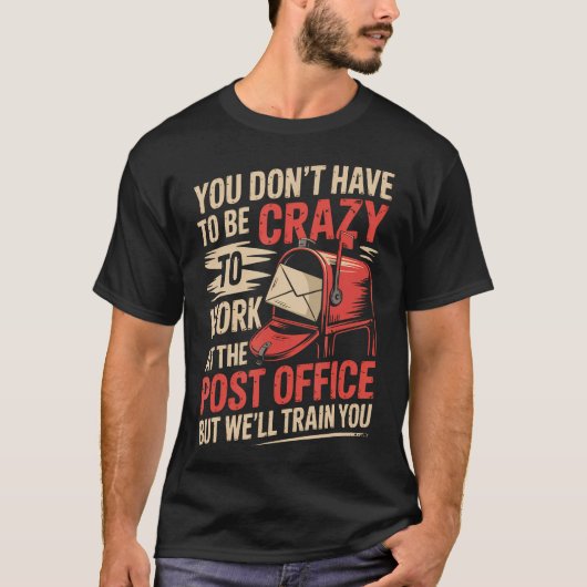 Werken bij postkantoor Postmedewerker Postbode T-shirt (Voorkant)