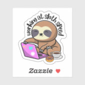 Werken bij Sloth Speed Waterproof Sticker (Vel)