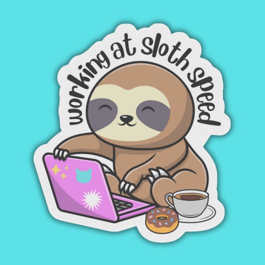 Werken bij Sloth Speed Waterproof Sticker