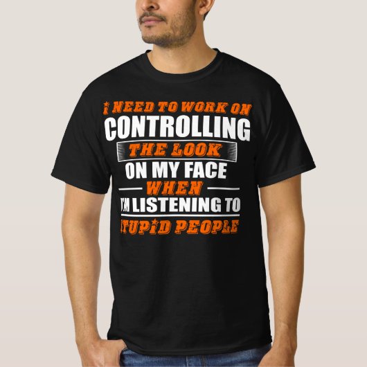 Werken die controle houden, gezichtsopname stoutmo t-shirt (Voorkant)