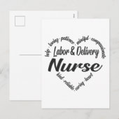 Werken en leveren Zonnehart Word Cloud Feestdagenkaart (Voorkant / Achterkant)