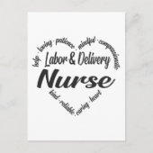 Werken en leveren Zonnehart Word Cloud Feestdagenkaart (Voorkant)