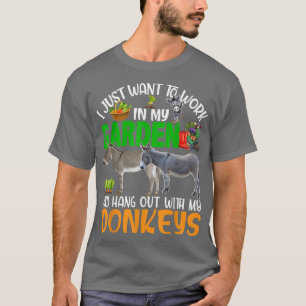 Werken en ophangen met Donkeys Gardening Donkey Fa T-shirt