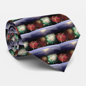 Werken en vuurwerk stropdas (Opgerold)