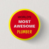 Werken Geweldige - PLUMBER (beste) Ronde Button 3,2 Cm (Voorkant)