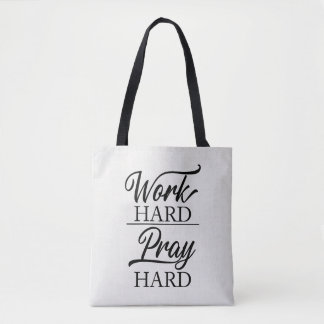 Werken Hard Gebeden Hard Boodschappentas Tote Bag