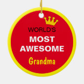 Werken het meest Geweldige - grootmoeder / de best Keramisch Ornament (Achterkant)