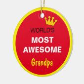 Werken het meest Geweldige - grootvader / de beste Keramisch Ornament (Links)