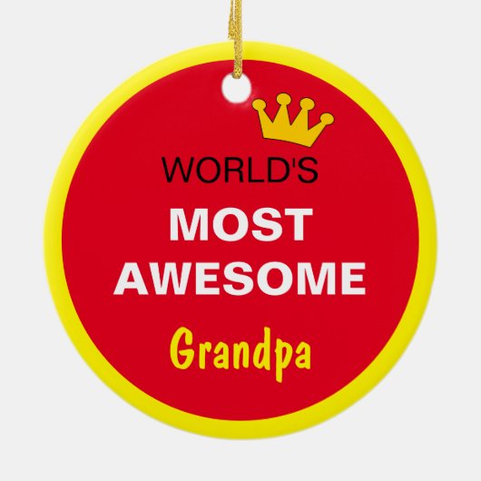 Werken het meest Geweldige - grootvader / de beste Keramisch Ornament (Achterkant)