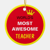 Werken het meest Geweldige - LERER (beste) Keramisch Ornament (Voorkant)