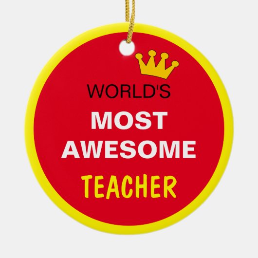 Werken het meest Geweldige - LERER (beste) Keramisch Ornament (Voorkant)