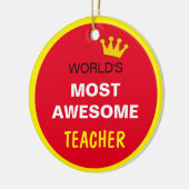 Werken het meest Geweldige - LERER (beste) Keramisch Ornament (Links)