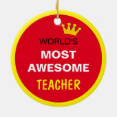 Werken het meest Geweldige - LERER (beste) Keramisch Ornament (Achterkant)