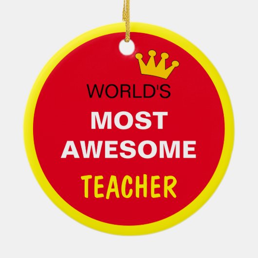 Werken het meest Geweldige - LERER (beste) Keramisch Ornament (Achterkant)