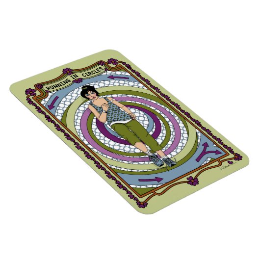 Werken in Circles_A_4x6 koelkast Magneet (Rechterzijde)