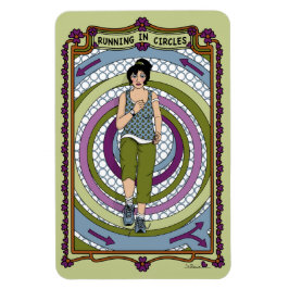 Werken in Circles_A_4x6 koelkast Magneet