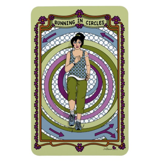 Werken in Circles_A_4x6 koelkast Magneet (Verticaal)