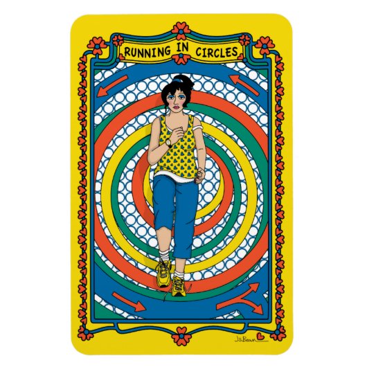 Werken in Circles_B_4x6 koelkast Magneet (Verticaal)