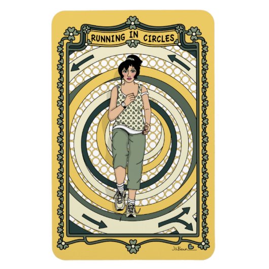 Werken in Circles_C_4x6 koelkast Magneet (Verticaal)