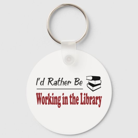 Werken in de bibliotheek sleutelhanger (Voorkant)