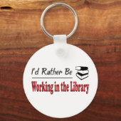 Werken in de bibliotheek sleutelhanger (Voorkant)