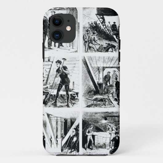 Werken in de caissons, die Brooklyn Bri vormen Case-Mate iPhone Case (Achterkant)