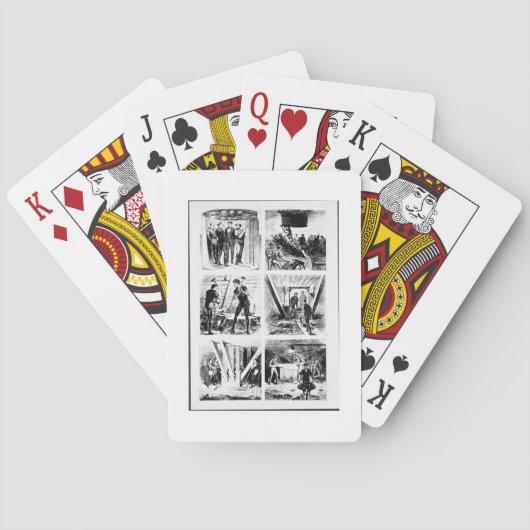 Werken in de caissons, die Brooklyn Bri vormen Pokerkaarten (Achterkant)