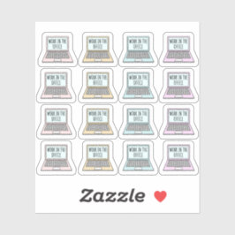 Werken in de Kantoor-herinnering Werkdagen Planner Sticker