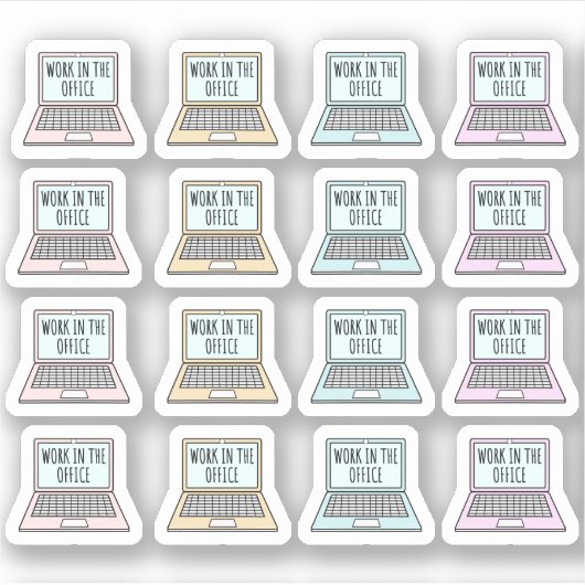 Werken in de Kantoor-herinnering Werkdagen Planner Sticker (Voorkant)