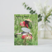 Werken in de rijstpadie briefkaart (Staand voorkant)