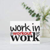 Werken in een werkruimte briefkaart (Staand voorkant)