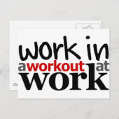 Werken in een werkruimte briefkaart (Voorkant / Achterkant)