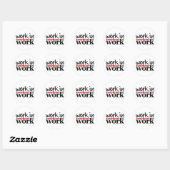Werken in een workout op het werk ronde sticker (Vel)